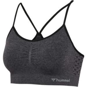 hummel hmlCI Seamless Scrunch Sport-BH Damen 2508 - black melange L