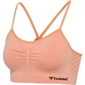 hummel hmlCI Seamless Scrunch Sport-BH Damen 4409 - canyon sunset melange XS