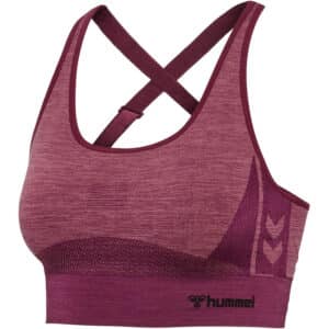 hummel hmlCLEA Seamless Sports Top 3491 - grape wine/crushed berry mel XS