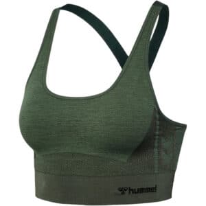 hummel hmlCLEA Seamless Sports Top 6159 - climbing ivy/beetle melange L