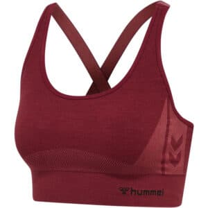 hummel hmlCLEA Seamless Sports Top cabernet/apple butter melange XS