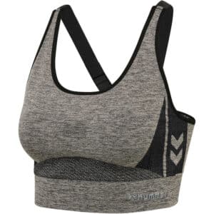 hummel hmlCLEA Seamless Sports Top chateau gray/black melange M