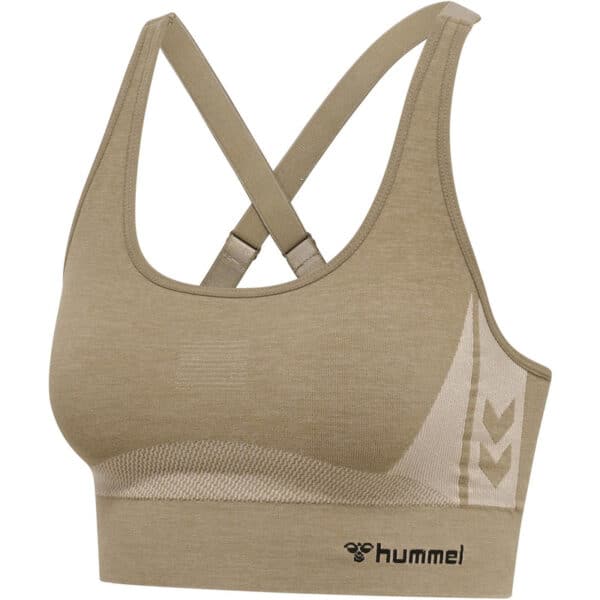 hummel hmlCLEA Seamless Sports Top chateau gray/driftwood melange M