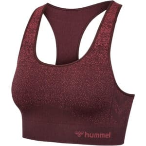 hummel hmlMT FADE Seamless Sport-BH Damen 8133 - bitter chocolate/mineral red L