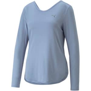 PUMA Studio Yogini Lite langarm Yogashirt Damen 18 - filtered ash L