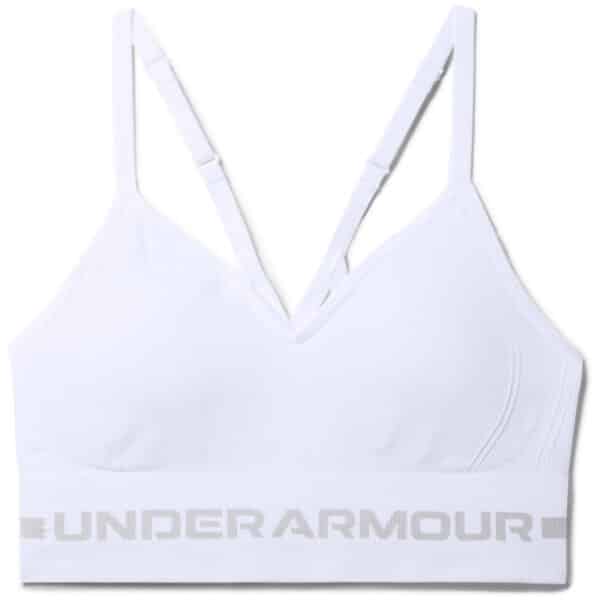UNDER ARMOUR Seamless Low Long Sport-BH Damen 100 - white/halo gray S