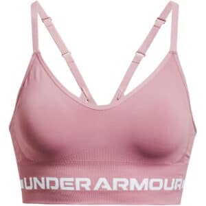 UNDER ARMOUR Seamless Low Long Sport-BH Damen 697 - pink elixir/pink elixir/white S
